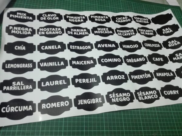 30 Etiquetas para Frascos Condimentos - Imagen 2